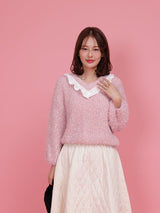 Scallop Glitter Knit - MAISON MARBLE