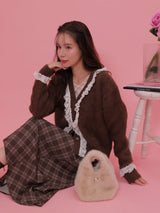 Shaggy Diana Cardigan - MAISON MARBLE