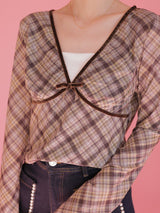 Sheer Check Tops - MAISON MARBLE