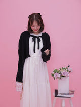 Short Ribbon Cardigan - MAISON MARBLE