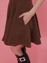 Shoulder Ribbon Dress - MAISON MARBLE