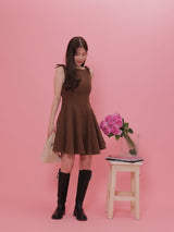 Shoulder Ribbon Dress - MAISON MARBLE