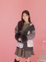 Shoulder Ribbon Dress - MAISON MARBLE