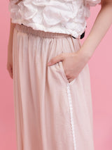 Side Flower Lace Pants - MAISON MARBLE