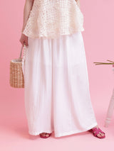 Side Flower Lace Pants - MAISON MARBLE