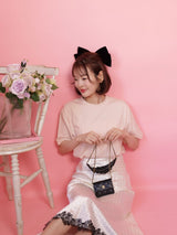Silky Dot Lace Skirt - MAISON MARBLE