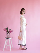Silky Dot Lace Skirt - MAISON MARBLE