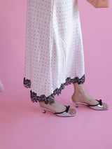 Silky Dot Lace Skirt - MAISON MARBLE