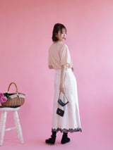 Silky Dot Lace Skirt - MAISON MARBLE