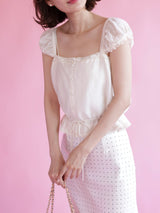 Swan Puff Blouse - MAISON MARBLE