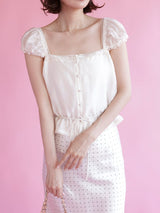Swan Puff Blouse - MAISON MARBLE