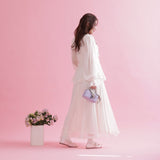 Tie Chiffon Dress - MAISON MARBLE