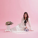 Tie Chiffon Dress - MAISON MARBLE