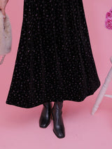 Velour Floral Dress - MAISON MARBLE