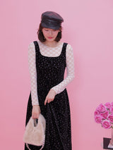 Velour Floral Dress - MAISON MARBLE