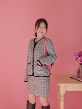 Winter Tweed Knit Skirt - MAISON MARBLE