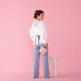Back Open Blouse - MAISON MARBLE