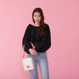 Back Open Blouse - MAISON MARBLE