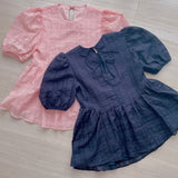 Check Peony Blouse - MAISON MARBLE