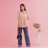 Check Peony Blouse - MAISON MARBLE