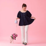 Denim Puff Blouse - MAISON MARBLE