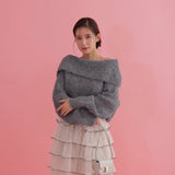 Fluffy Shoulder Knit - MAISON MARBLE