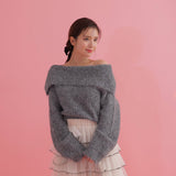 Fluffy Shoulder Knit - MAISON MARBLE
