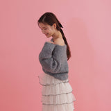 Fluffy Shoulder Knit - MAISON MARBLE
