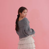Fluffy Shoulder Knit - MAISON MARBLE