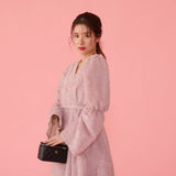 Fluffy Wrap Dress - MAISON MARBLE