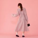 Fluffy Wrap Dress - MAISON MARBLE