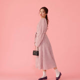 Fluffy Wrap Dress - MAISON MARBLE