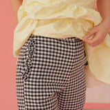 Frill Gingham Pants - MAISON MARBLE