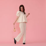 Fur Puff Blouse - MAISON MARBLE