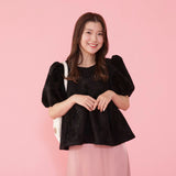 Fur Puff Blouse - MAISON MARBLE