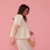 Fur Puff Blouse - MAISON MARBLE