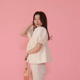 Fur Puff Blouse - MAISON MARBLE