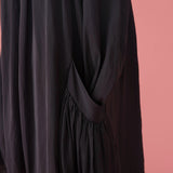 High Collar Satin Dress - MAISON MARBLE