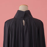 High Collar Satin Dress - MAISON MARBLE