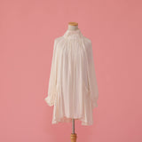 High Collar Satin Dress - MAISON MARBLE