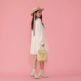 High Collar Satin Dress - MAISON MARBLE