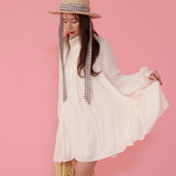 High Collar Satin Dress - MAISON MARBLE