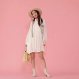 High Collar Satin Dress - MAISON MARBLE