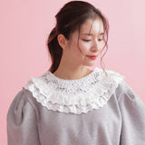 Lace Frill Sweater - MAISON MARBLE