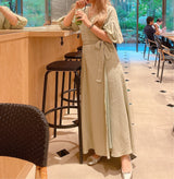 Linen Wrap Dress - MAISON MARBLE