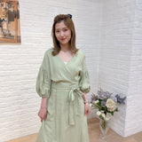 Linen Wrap Dress - MAISON MARBLE