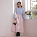 Pink Jacquard Skirt - MAISON MARBLE