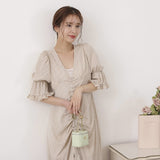 【再販】Rose Frill Dress - MAISON MARBLE
