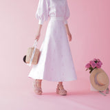 Rose Jacquard Knit Skirt - MAISON MARBLE