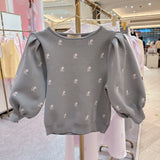 Rose Jacquard Knit Tops - MAISON MARBLE